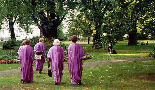 Picture of Ladies in Purple in the garden of RAH