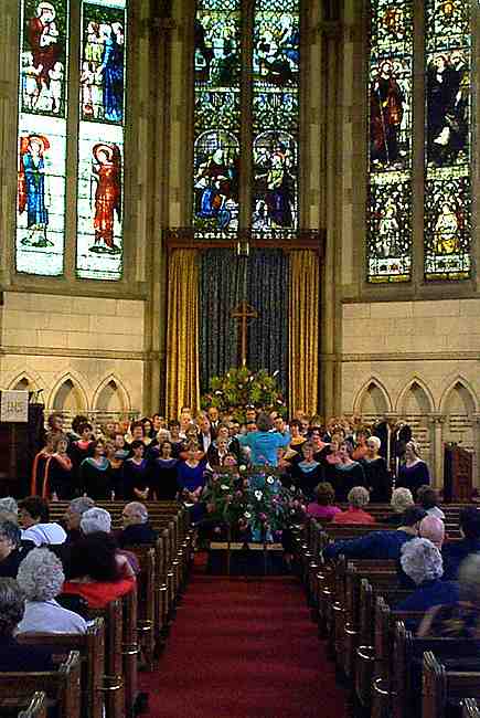 Picture of choirs in Kelvinside Hillhead Church