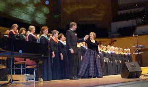 Picture of choir at 1999 Christmas Concert